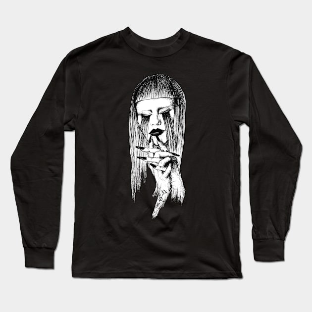 Sadness Long Sleeve T-Shirt by anetambiel